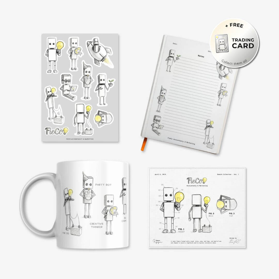 Sticker Sheet + Mug + Notepad + Mouse Pad (Focus Bundle)