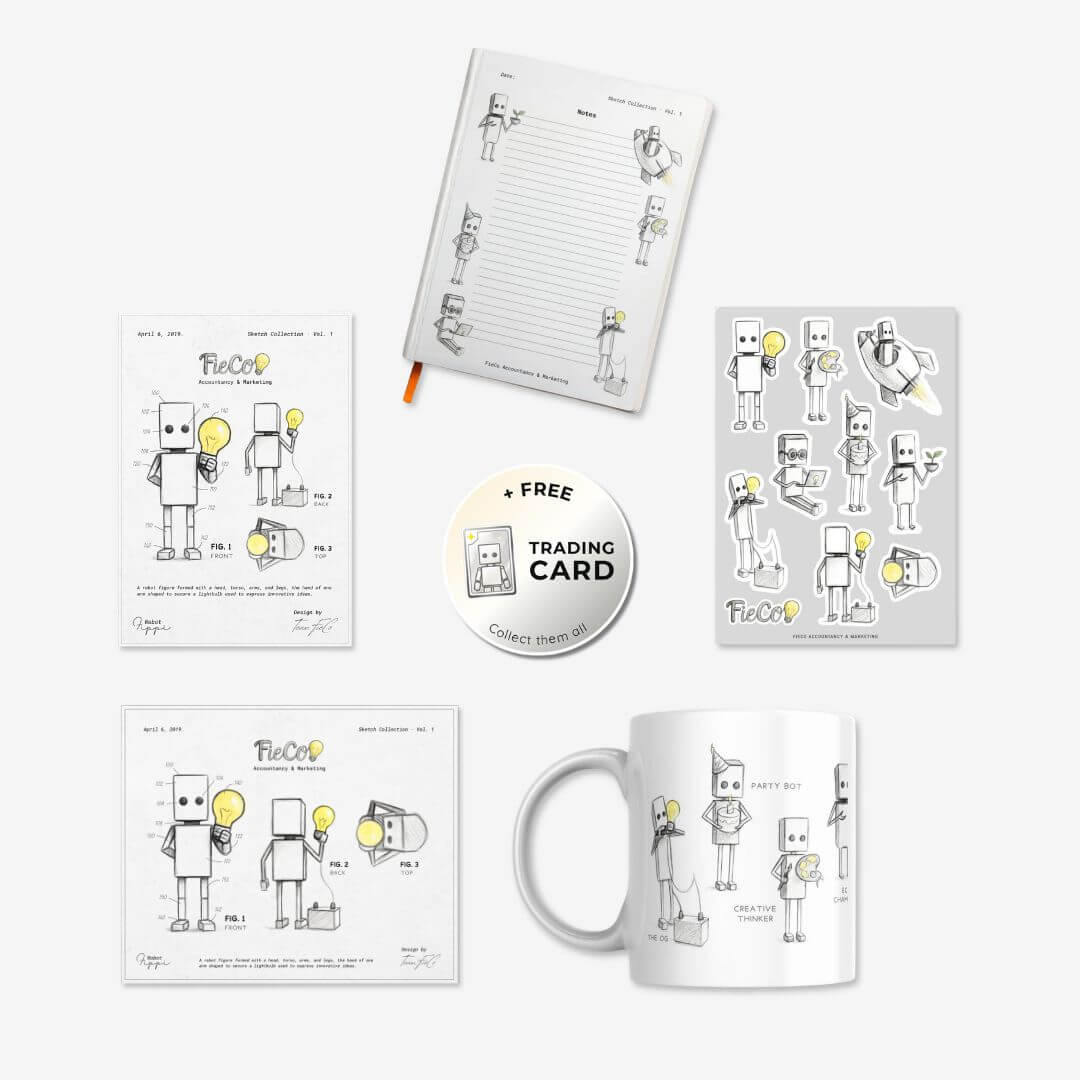 Sticker Sheet + Mug + Notepad + Mouse Pad + Poster (Collectors Bundle)